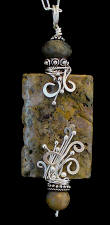 Ocean Jasper Pendant in Sterling Silver