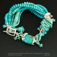 Turquoise, Sterling and Fine Silver Bracelet