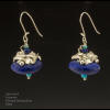 Lapis Lazuli, Sterling and Fine Silver Earrings