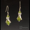 Peridot, Sterling and Fine Silver Earrings