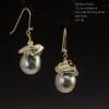 Tahitian Pearl, Fine and Sterling Silver Earrings
