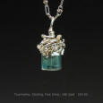 Tourmaline and Fine Silver Pendant