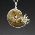 Ammonite and Sterling Pendant
