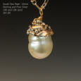 South Sea Pearl, Sterling and Fine Silver Pendant