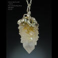 Cactus Quartz and Fine Silver Pendant